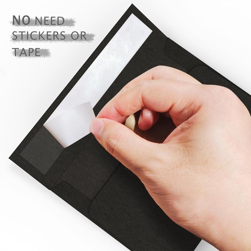 Goefun 100 Pack A4 Black Envelopes 4x6 Self Seal, 120 GSM Printable 4.25 x 6.25 Black Invitation Envelopes for 4x6 Cards, Graduation, Wedding Invitations, Photos, Baby Shower, and Various Holidays - Image 4